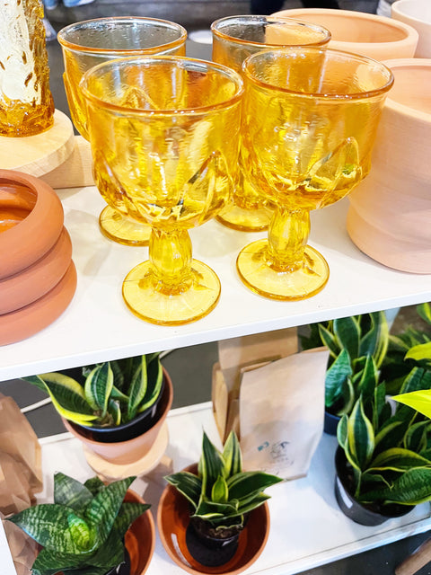 Vintage Tiffin Yellow Franciscan Cabaret Glasses