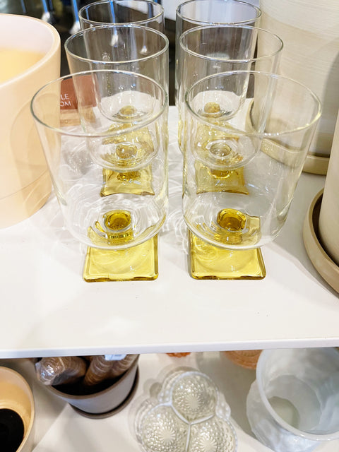 Vintage Federal Glass Company Nordic Topaz Glasses