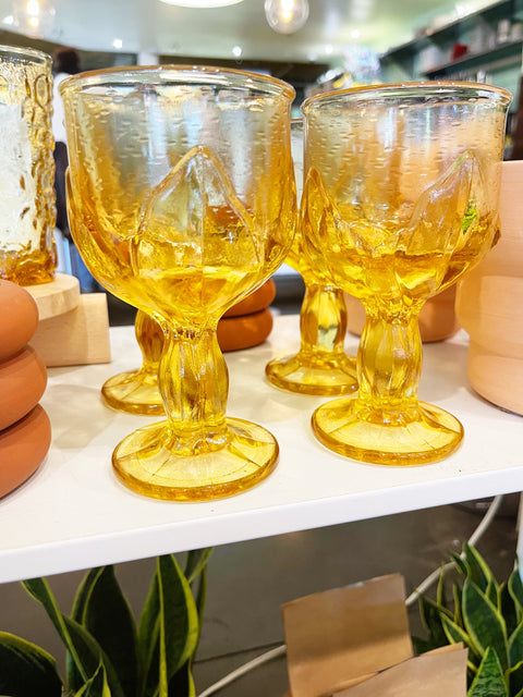 Vintage Tiffin Yellow Franciscan Cabaret Glasses