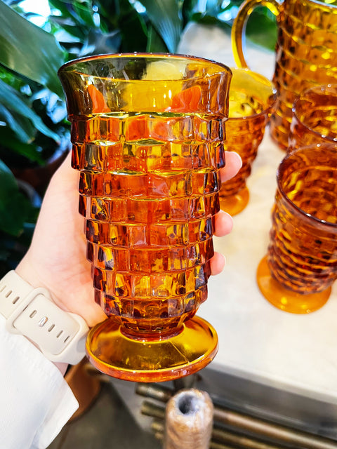 Vintage Whitehall Amber Glass