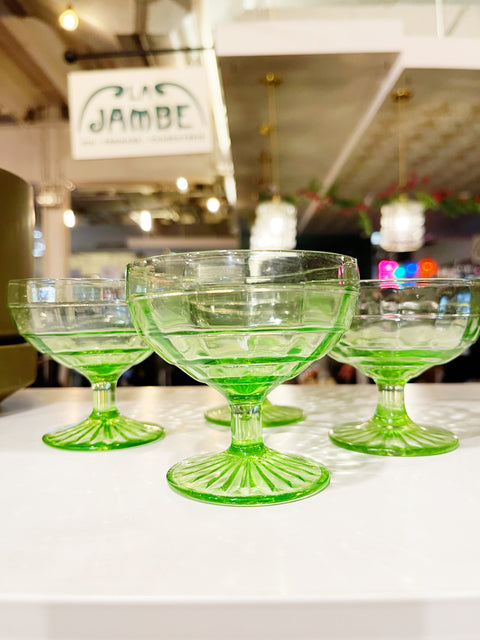 Vintage Anchor Hocking Vaseline Optic Glass