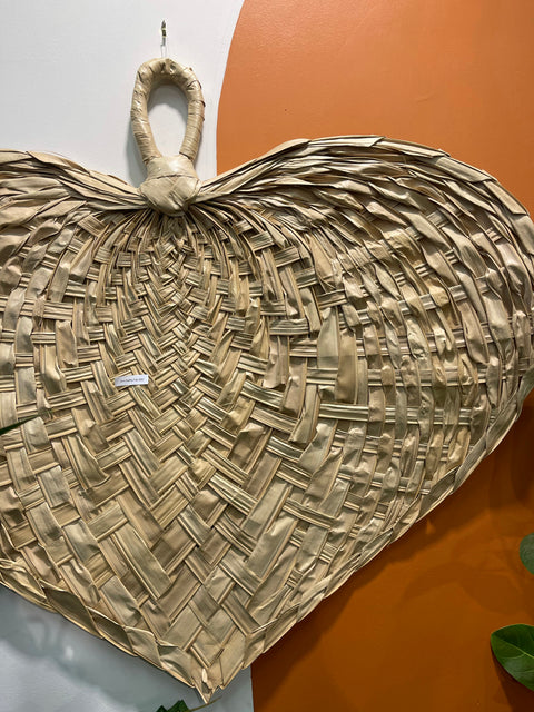 Vintage XL Raffia Fan