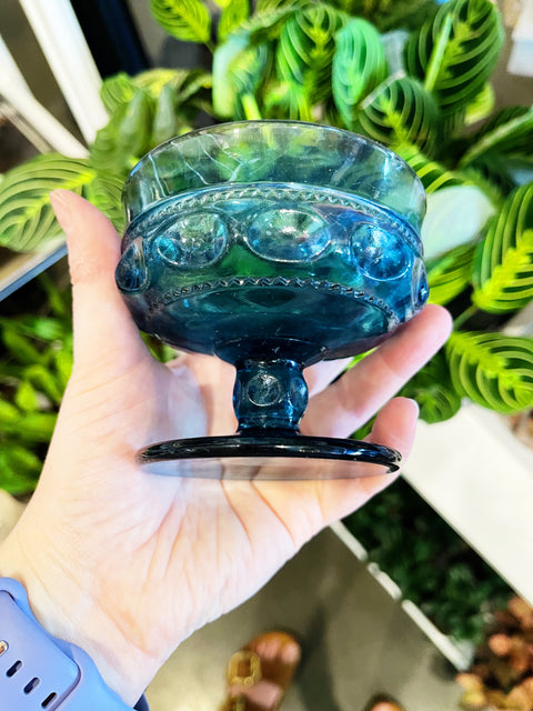 Vintage King Crown Imperial Blue Glasses