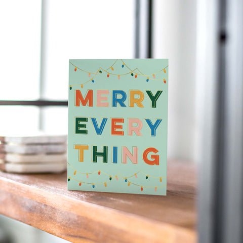 Mint Merry Everything Holiday Card