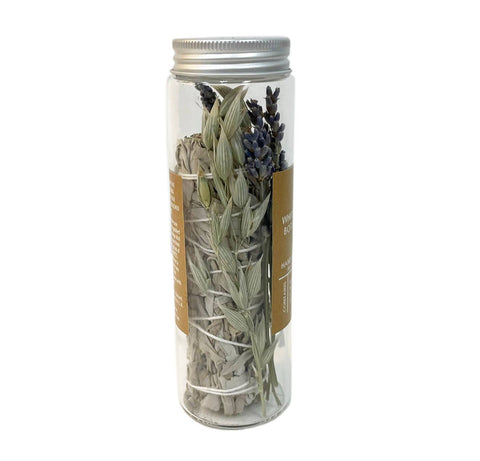 White Sage and Lavender Smudging Jar Set