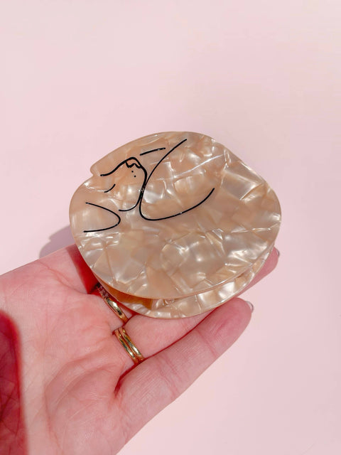 Blonde Sleeping Dog Hair Clip