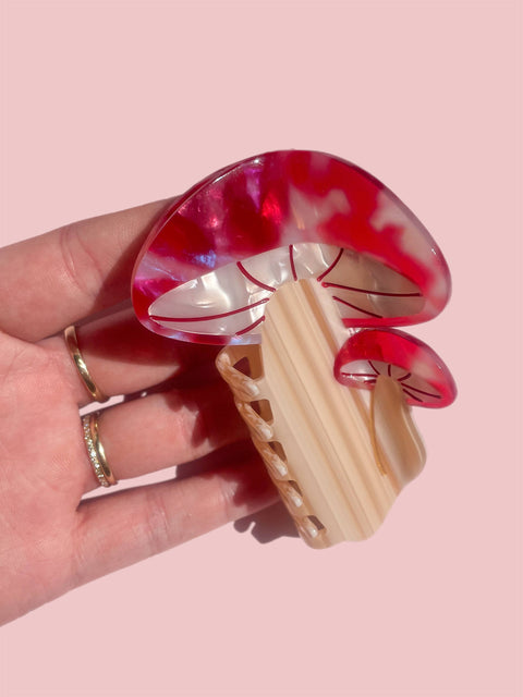 Red Mushroom Hair Clip