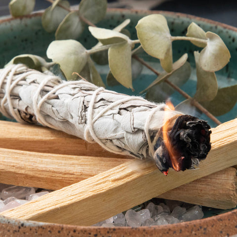 Palo Santo & White Sage Smudging Jar Set