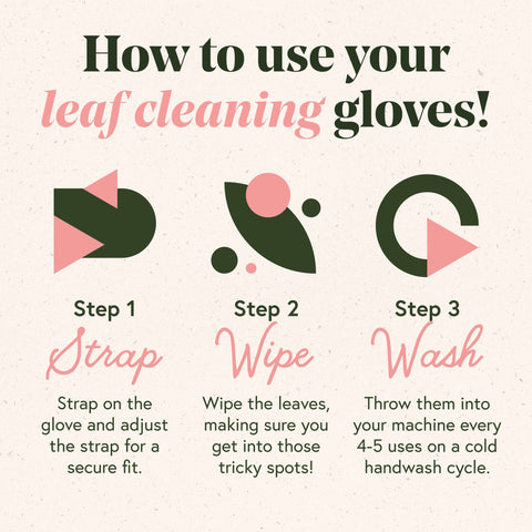 Microfiber Leaf Cleaning Gloves - Green