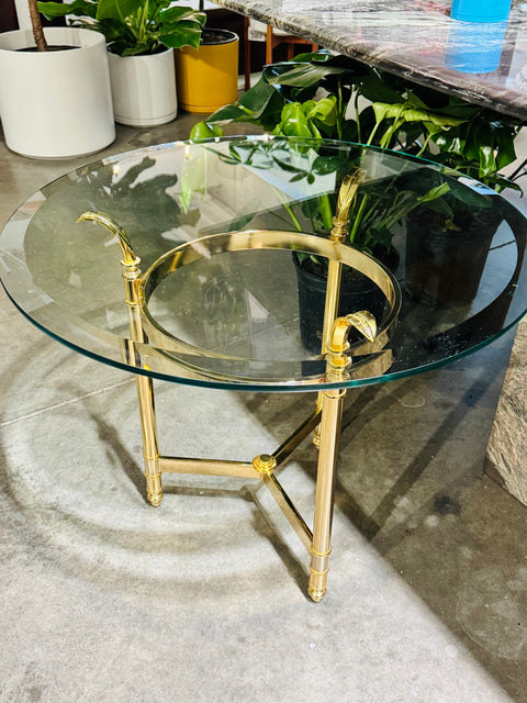 Hollywood Regency Brass + Glass Furniture