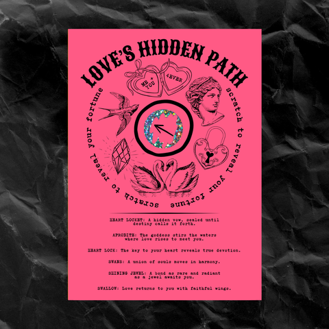 Valentine Scratch Off Fortune Card