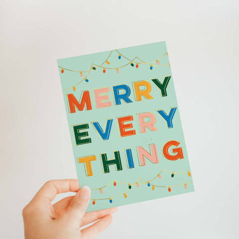 Mint Merry Everything Holiday Card