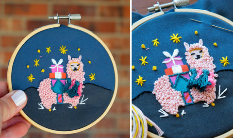 Holiday Decor: Alpaca DIY Embroidered Ornament Kit