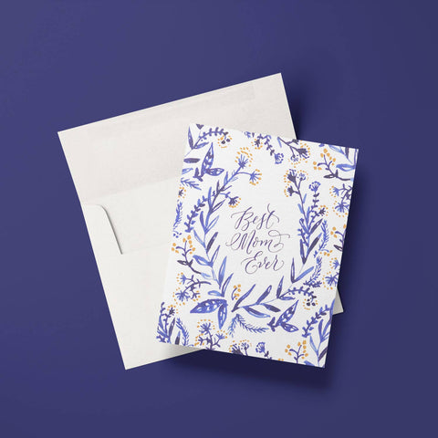 Cobalt & Canary Mothers Day Card