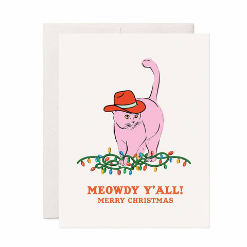 Meowdy Christmas Card