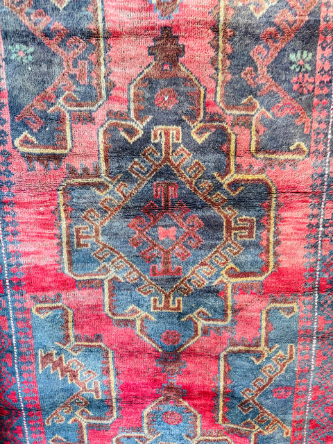 #138 Vintage Mehabad Handmade Rug 4'x 10'6"