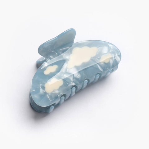 Sky Blue w/ White Clouds Hair Clip