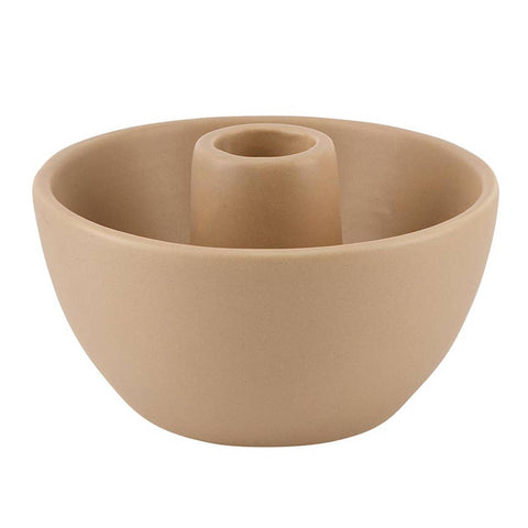 Tan Taper Candle Holder