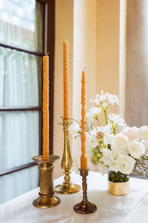 Helix Taper Candles - Oro