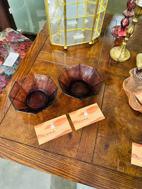 Vintage Amethyst Glass Bowls