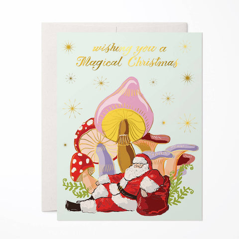 Shroomin' Santa Christmas Card