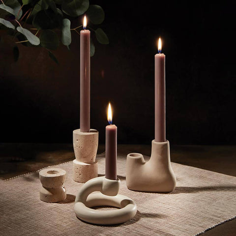 Travertine Candleholder