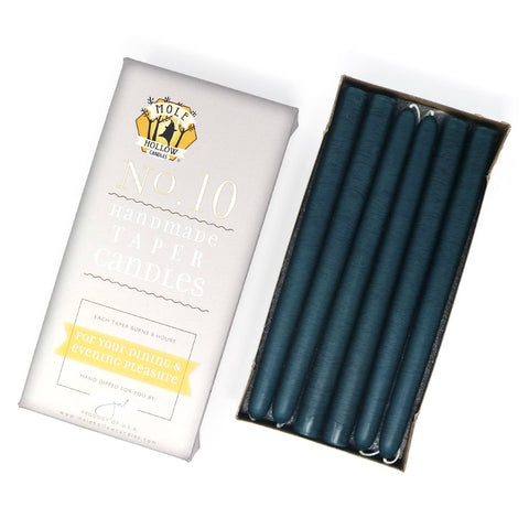 10" Hand Dipped Unscented Taper Candles