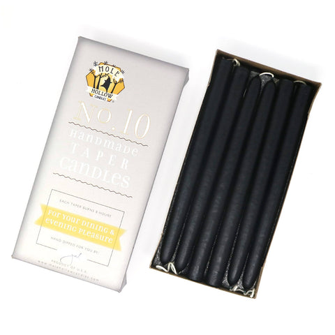 10" Hand Dipped Unscented Taper Candles