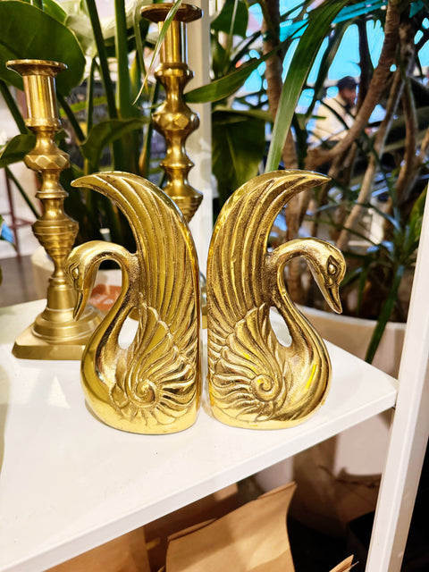 Vintage Dolbi Brass Swan