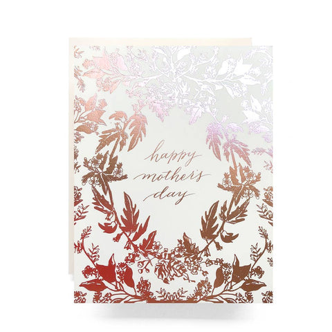 Rosegold Botanical Mother's Day Card