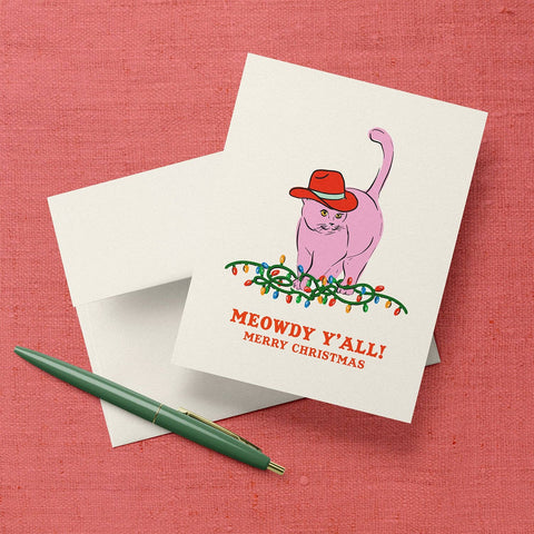 Meowdy Christmas Card