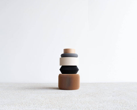 Nu Black Blue Modular Vase