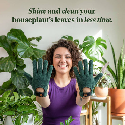 Microfiber Leaf Cleaning Gloves - Green