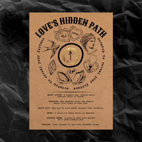 Valentine Scratch Off Fortune Card