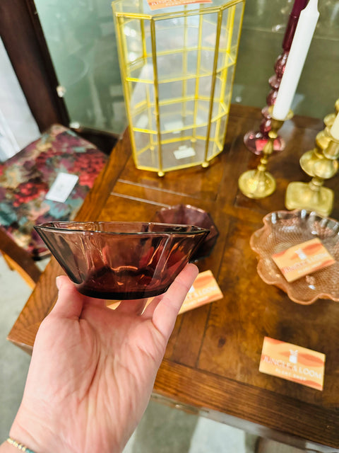 Vintage Amethyst Glass Bowls