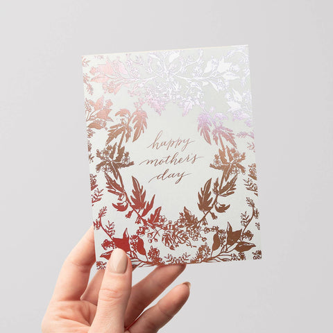 Rosegold Botanical Mother's Day Card