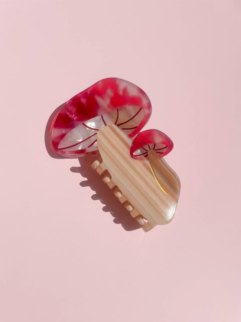 Red Mushroom Hair Clip