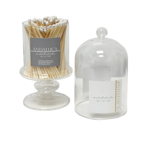 Tall Jar with Lid & White Matches