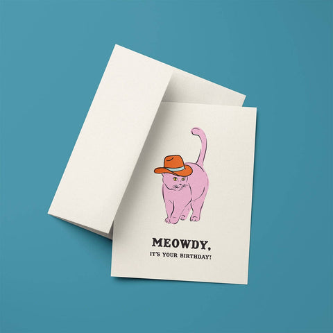 Meowdy Birthday Card