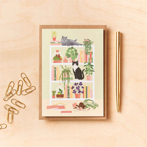 Cats on the Shelf Card