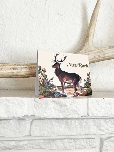 Nice Rack Funny Deer Card