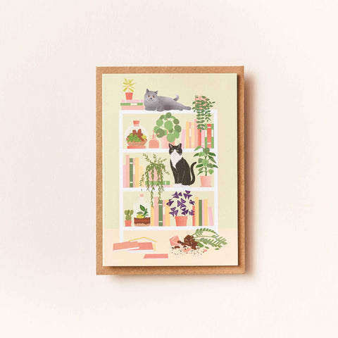 Cats on the Shelf Card