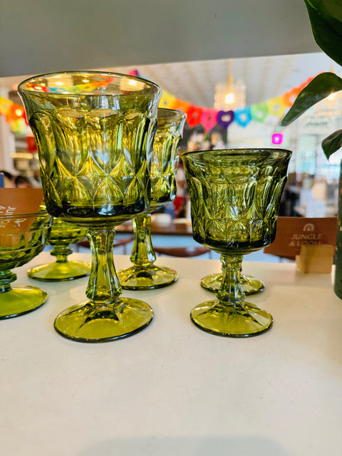 Vintage Noritake Green Glasses