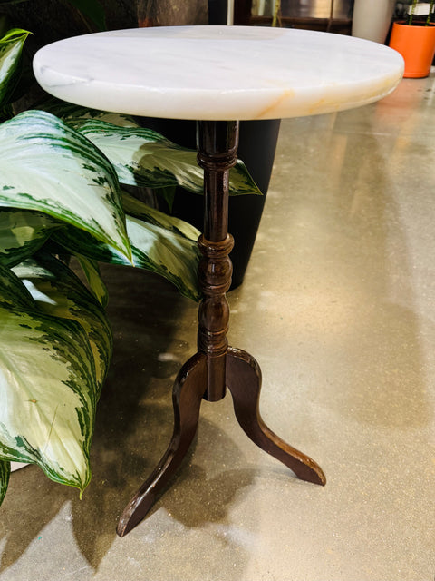 Vintage Marble Top Side Table