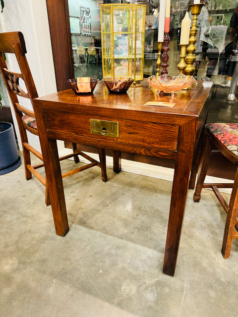 Vintage Campaign Walnut Furniture with Brass Hardware