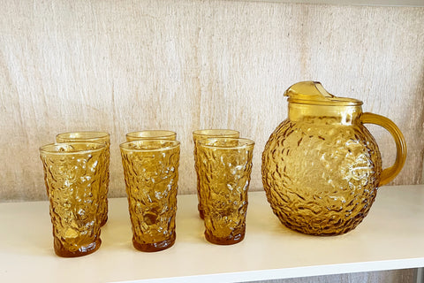 Vintage Milano Honey Yellow Glassware