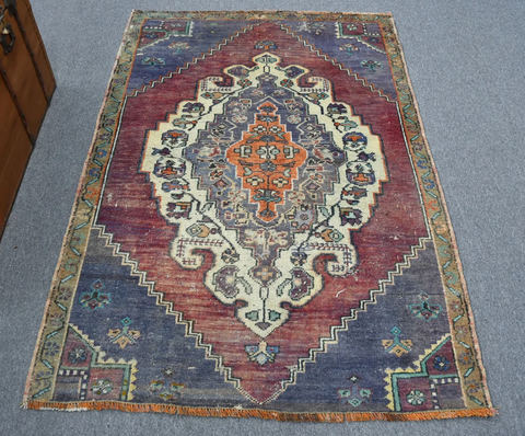 #2 Vintage Turkish Rug 45x64"