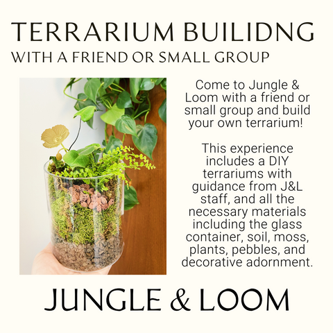 Private Terrarium Building Experience with a Friend or Small Group – Jungle  & Loom