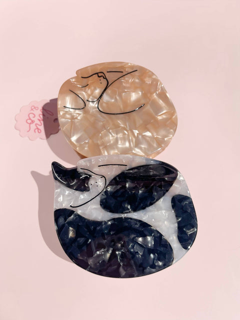 Blonde Sleeping Dog Hair Clip