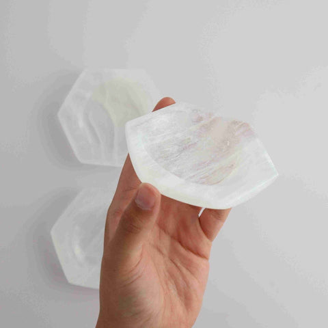 Selenite Satin Shallow Bowl